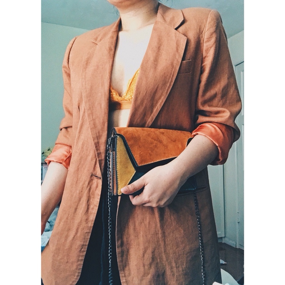 Vintage Savannah Brown Tan Blazer size 12